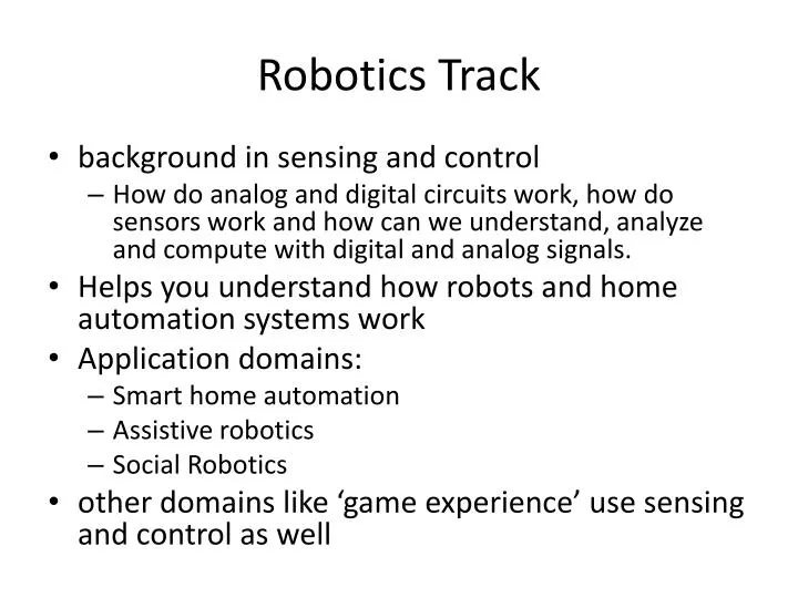 robotics track