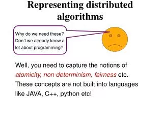 Representing distributed algorithms