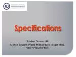 Specifications - slide 1