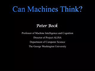 Can Machines Think?