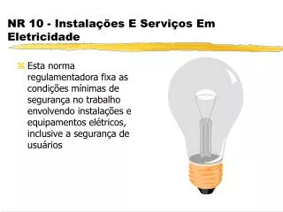 nr 10 instala es e servi os em eletricidade
