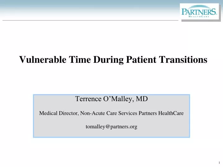 vulnerable time during patient transitions