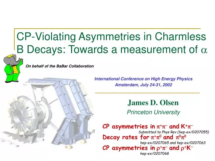 cp violating asymmetries in charmless b decays towards a measurement of a