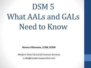 dsm 5 what aals and gals need to know