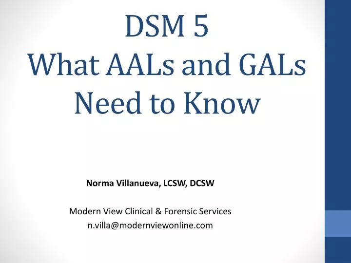 dsm 5 what aals and gals need to know