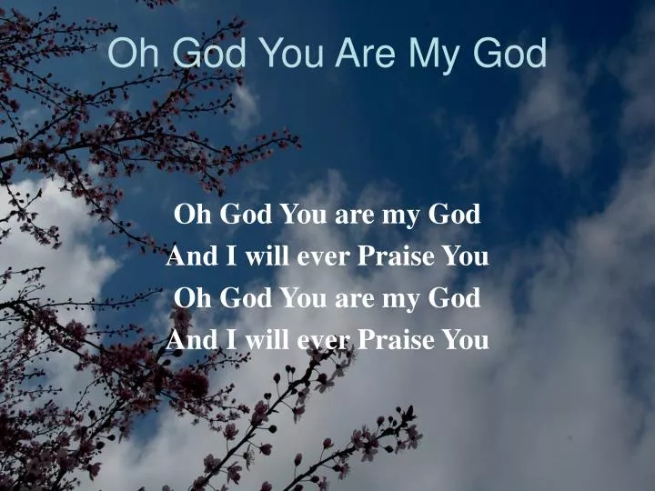 oh god you are my god