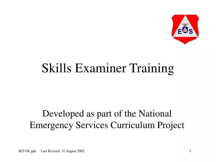 skills examiner training