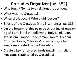 Crusades Organizer (pg . 382)