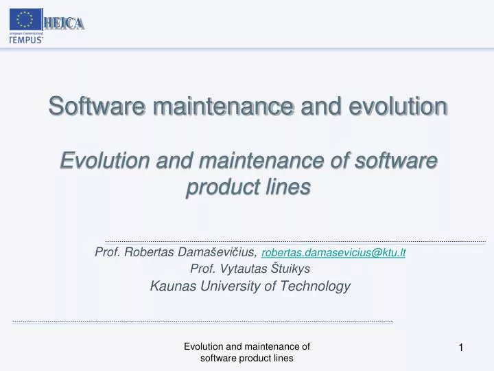 software maintenance and evolution evolution and maintenance of software product lines