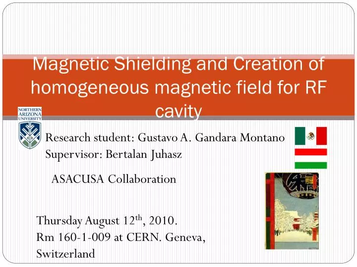 magnetic shielding and creation of homogeneous magnetic field for rf cavity