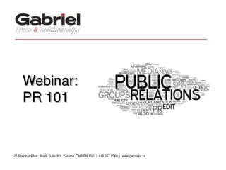 Webinar: PR 101