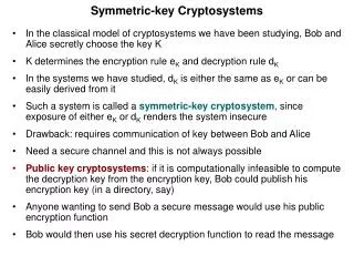 Symmetric-key Cryptosystems