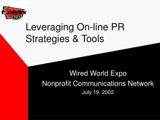 Leveraging On-line PR Strategies &amp; Tools