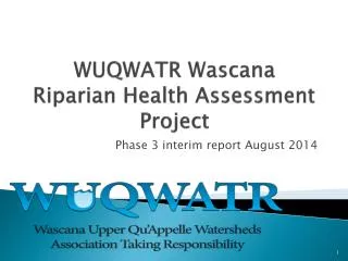 WUQWATR Wascana Riparian Health Assessment Project