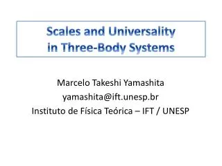 Scales and Universality in Three-Body Systems