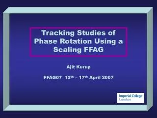 Tracking Studies of Phase Rotation Using a Scaling FFAG