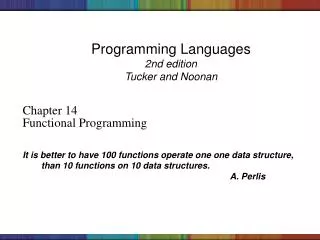 Programming Languages 2nd edition Tucker and Noonan