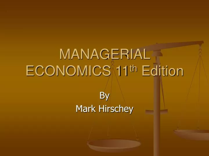 managerial economics 11 th edition