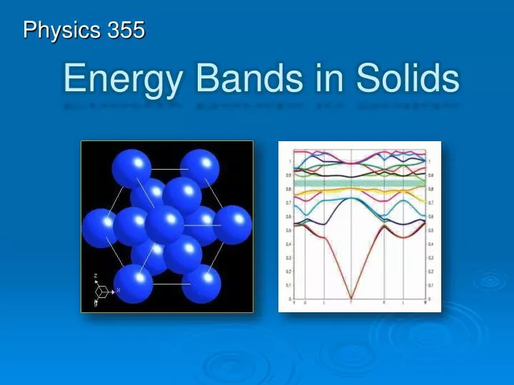 energy bands in solids