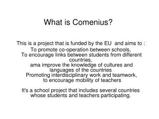 What is Comenius?