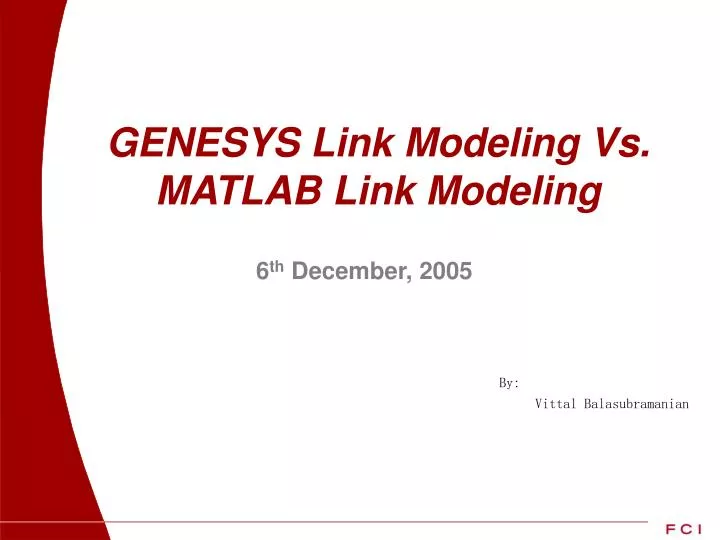 genesys link modeling vs matlab link modeling