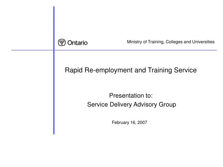 rapid re employment and training service