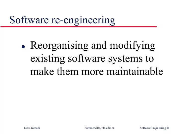software re engineering