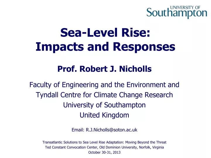 sea level rise impacts and responses
