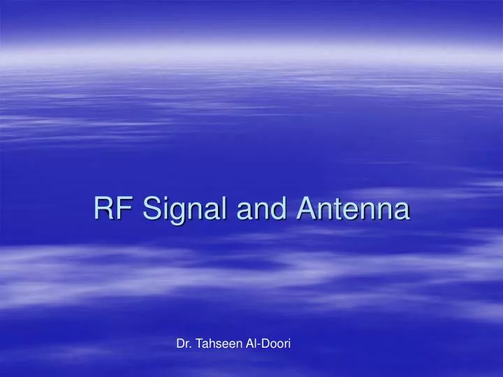 rf signal and antenna