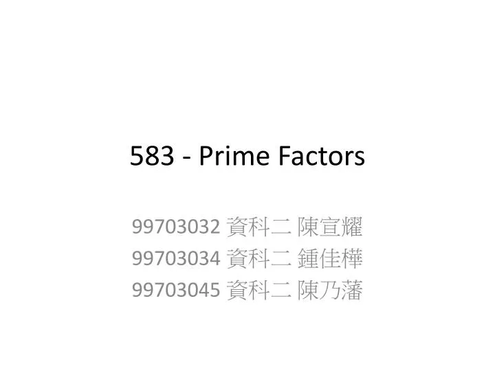 583 prime factors