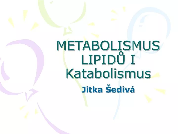 metabolismus lipid i katabolismus