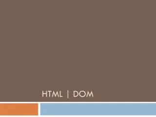 HTML | DOM