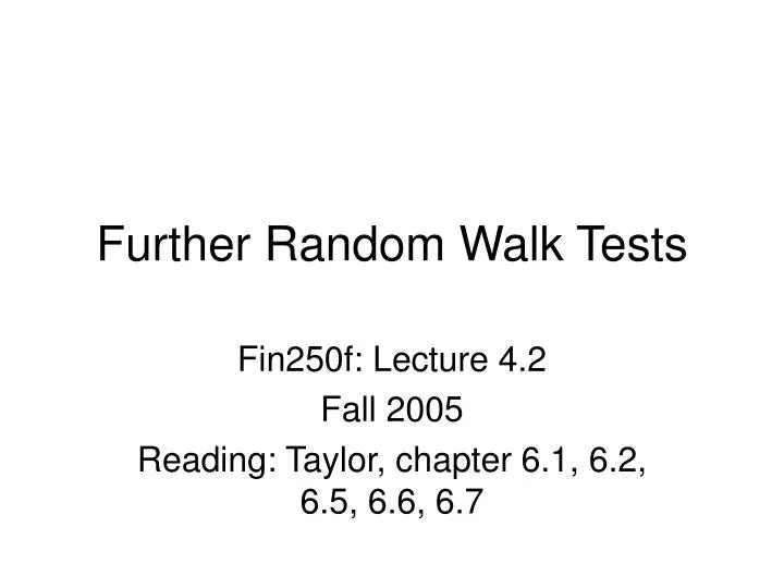 fin250f lecture 4 2 fall 2005 reading taylor chapter 6 1 6 2 6 5 6 6 6 7