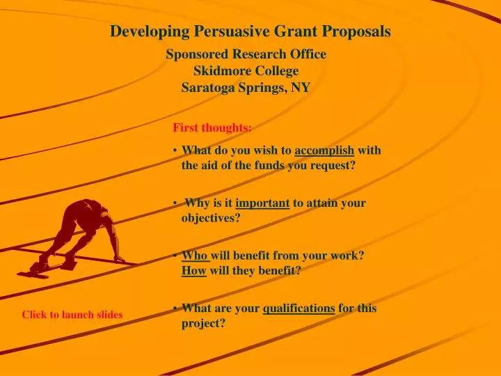 developing persuasive grant proposals
