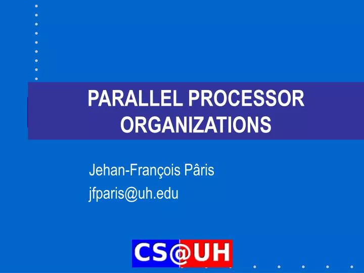 parallel processor organizations