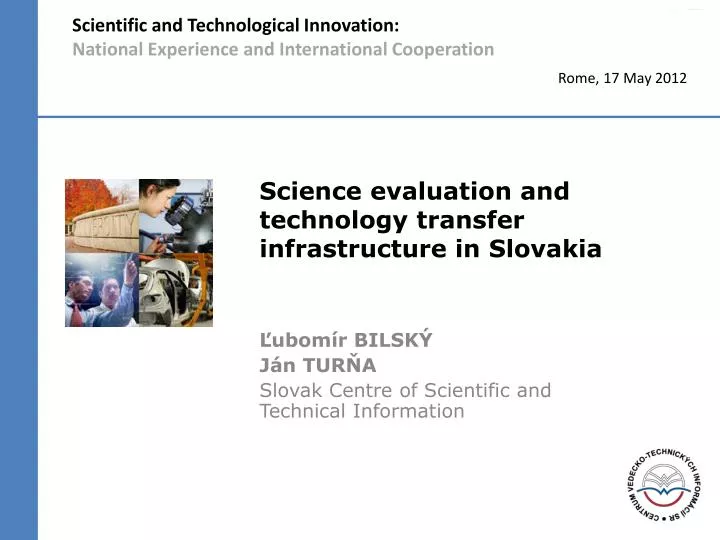 science evaluation and technology transfer infrastructure in slovak ia