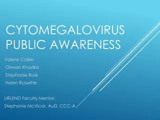 Cytomegalovirus Public Awareness