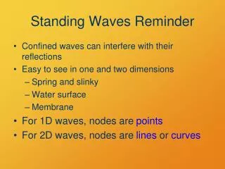 Standing Waves Reminder