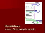 Microbiologie Master: Biotehnologii avansate - slide 1