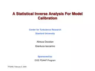 A Statistical Inverse Analysis For Model Calibration