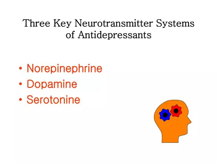 three key neurotransmitter systems of antidepressants