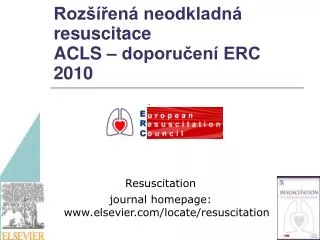 roz en neodkladn resuscitace acls doporu en erc 2010