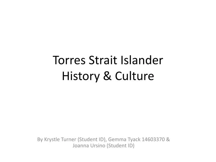 torres strait islander history culture
