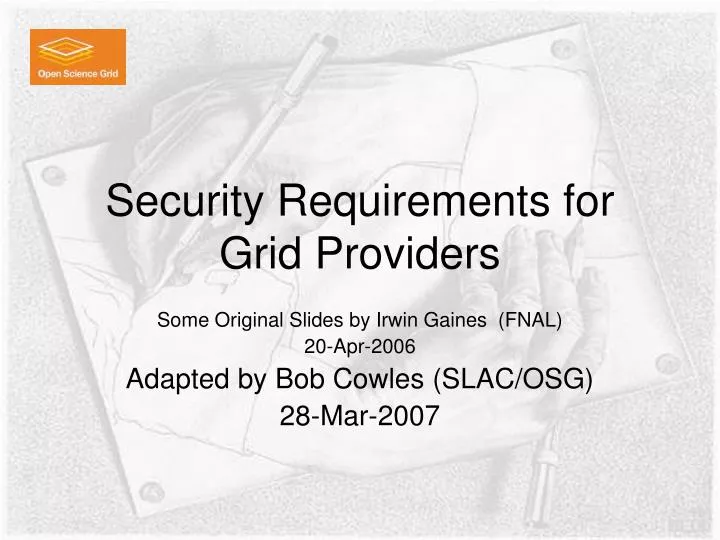 security requirements for grid providers