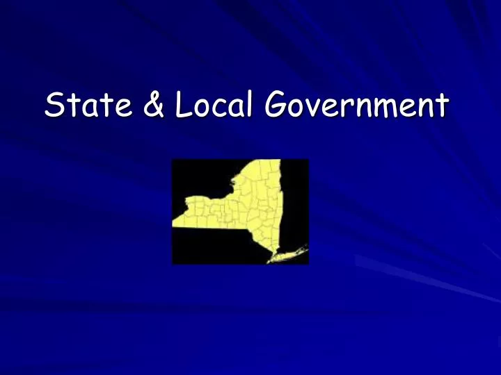 state local government