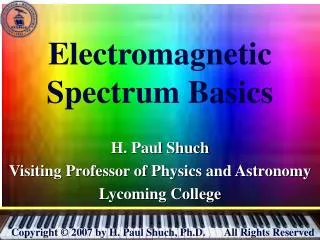 Electromagnetic Spectrum Basics
