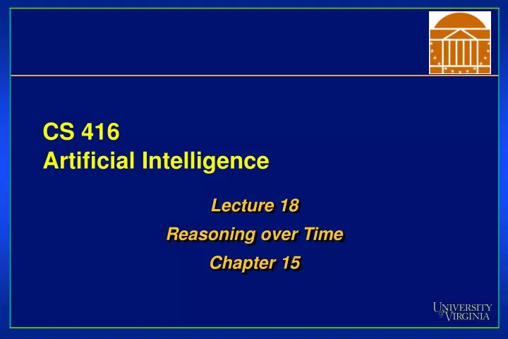 cs 416 artificial intelligence