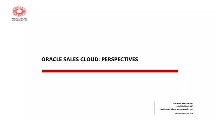 oracle sales cloud perspectives