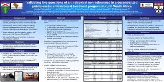 Validating five questions of antiretroviral non-adherence in a decentralized