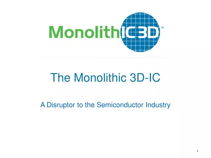 the monolithic 3d ic